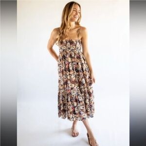 Natural Life Flora Cotton Convertible Maxi Skirt Dress Floral Size Medium